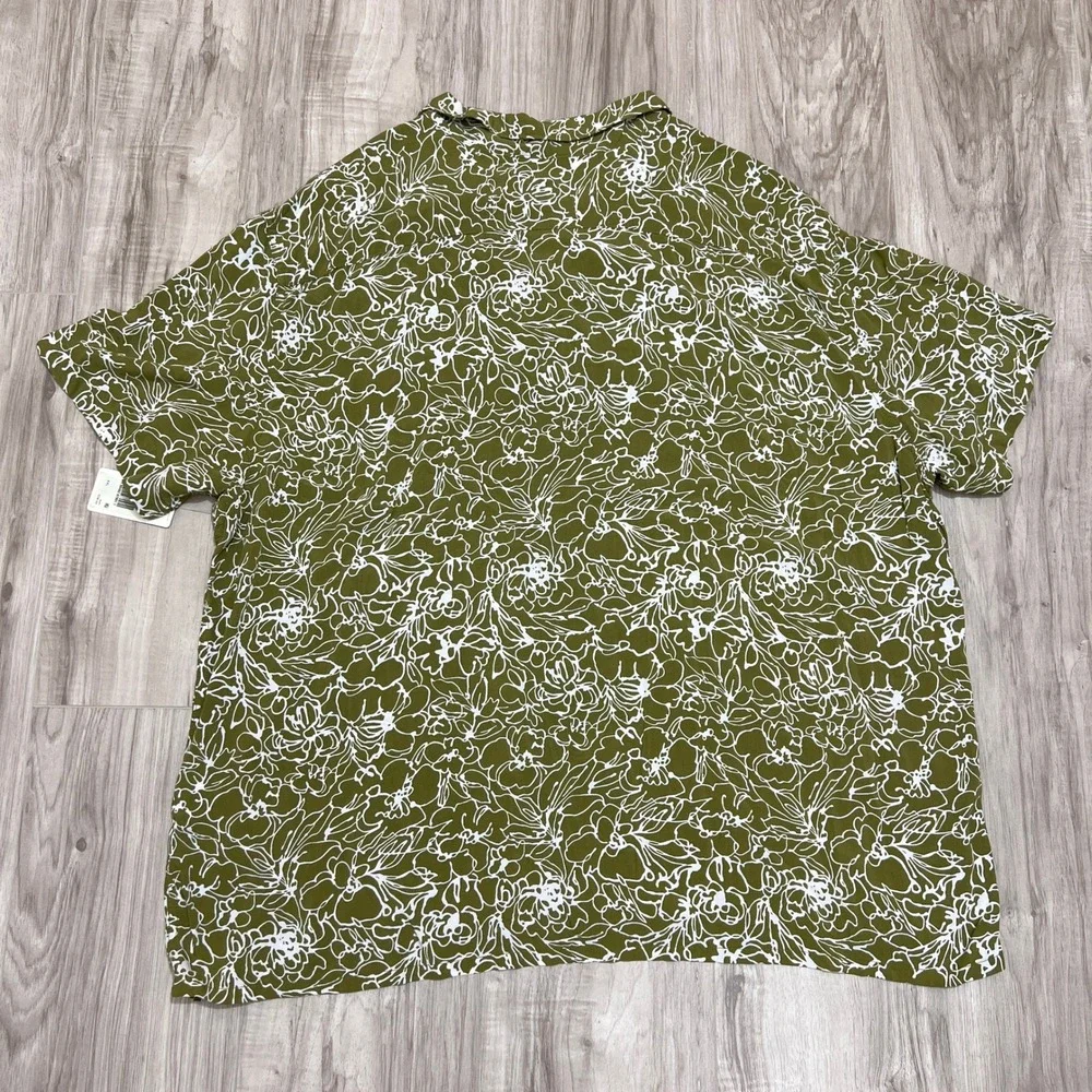 Levi's Classic Camper Shirt 2XL Green printed Relaxed Fit